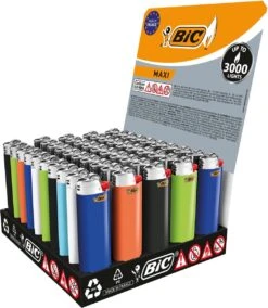 BIC Lighter Aansteker Maxi J26 Display(50stuks) -Keukengerei Winkel 1045x1200