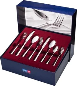 Sola Bestekset Luxor - Modern - 12 Persoons - 100 Delig - Zilverwit Edelstaal 18/10 - RVS - Zilver -Keukengerei Winkel 1070x1200 2