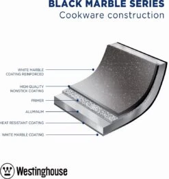 Westinghouse Koekenpan Inductie - Ø 24 Cm - Zwart Marmer - Geschikt Voor Alle Warmtebronnen 13 Westinghouse Koekenpan Inductie - Ø 24 Cm - Zwart Marmer - Geschikt Voor Alle Warmtebronnen -Keukengerei Winkel 1134x1200 4