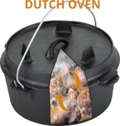 Dutch Mountains Gietijzeren Pannenset 7-delig - Dutch Oven – Braadpan - Grillpan - Hapjespan - Kookset In Houten Transportkist - Deksellifter - Brander -Keukengerei Winkel 1139x1200 1