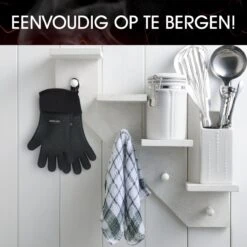 Sense Of Taste Ovenwanten - 2 Stuks - Ovenhandschoenen - Hittebestendig - 230°C - Siliconen - Zwart - Koken - Extra Lang -Keukengerei Winkel 1198x1200