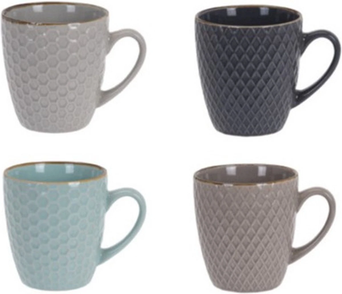 Excellent Houseware Set Van 8x Stuks Luxe Gekleurde Stoneware Bekers/koffiekopjes 200 Ml - Kopjes/koffiebekers 5 Excellent Houseware Set Van 8x Stuks Luxe Gekleurde Stoneware Bekers/koffiekopjes 200 Ml - Kopjes/koffiebekers - Afbeelding 3