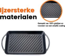 Kicinn Grillplaat - Gietijzer - Geëmailleerd - Incl. Accessoires - Ø 33 X 21.8 Cm (LxB) -Keukengerei Winkel 1200x1050 2