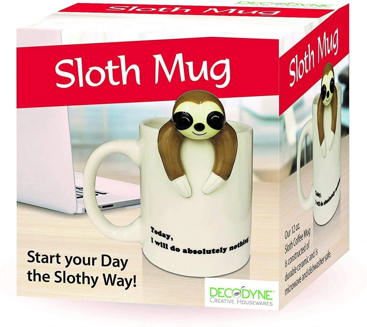 Decodyne Luiaard Luie Grappige Koffiemok, Grappige Cadeaus Voor Vrouwen En Mannen 35 Cl 7 Decodyne Luiaard Luie Grappige Koffiemok, Grappige Cadeaus Voor Vrouwen En Mannen 35 Cl - Afbeelding 5