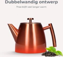 Vaja® Theepot Juliette Rosé Dubbelwandig -Keukengerei Winkel 1200x1099
