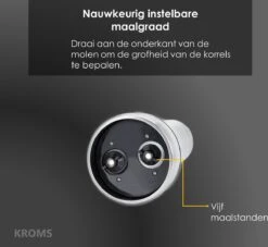 KROMS Peper En Zoutmolen Set - Peper En Zoutmolen Set Elektrisch -2 In 1 - Instelbare Maalgraad - Pepermolen - Zoutmolen - Peper En Zoutmolen Elektrisch 12 KROMS Peper En Zoutmolen Set - Peper En Zoutmolen Set Elektrisch -2 In 1 - Instelbare Maalgraad - Pepermolen - Zoutmolen - Peper En Zoutmolen Elektrisch -Keukengerei Winkel 1200x1104