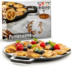 IRONO Poffertjespan Set - Incl. Doseerfles, Kwast En Vork - Poffertjespan Inductie En Electrisch - Poffertjesmaker 19 Poffertjes - Poffertjes Maken - Spuitfles - Cadeau Voor Mannen En Vrouwen -Keukengerei Winkel 1200x1113 5