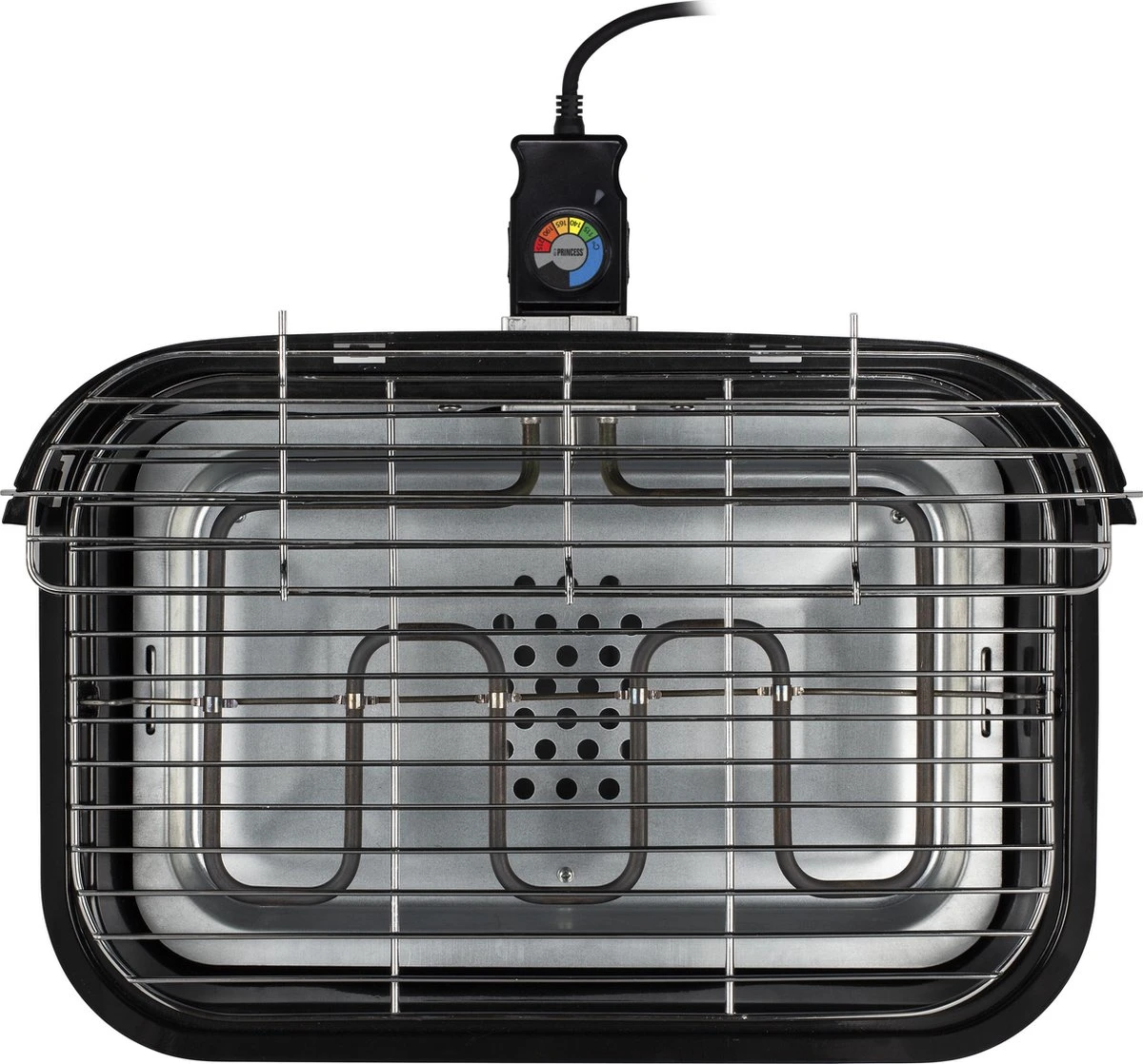 Princess 112252 Hybride Barbecue – Elektrische BBQ - Tafelmodel - 2000W - 44x 29cm - Gebruik Elektrisch Of Met Kolen 4 Princess 112252 Hybride Barbecue – Elektrische BBQ - Tafelmodel - 2000W - 44x 29cm - Gebruik Elektrisch Of Met Kolen - Afbeelding 3