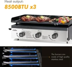 Bighorn Plancha Grill - Gasbarbecue – Tabletop – Draagbaar – 3 Branders 20 Bighorn Plancha Grill - Gasbarbecue – Tabletop – Draagbaar – 3 Branders -Keukengerei Winkel 1200x1118 2