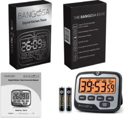 BanGosa® Magnetisch Digitale Kookwekker - Timer - RVS - Keukenwekker Digitaal - Digitale Keuken Timer - Stopwatch Met Magneet -Keukengerei Winkel 1200x1138 1