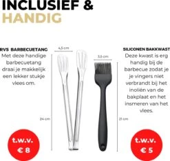 Ozocozy BBQ-ONE Houtskool Tafelbarbecue - Ø30 Cm- Zwart - Incl. Draagtas, Siliconen Bakkwast En RVS-Barbecuetang -Keukengerei Winkel 1200x1141 1