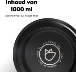 Vatten® - Premium RVS Theepot - Incl. RVS Theefilter - 1L - Zwart - Dubbelwandig 13 Vatten® - Premium RVS Theepot - Incl. RVS Theefilter - 1L - Zwart - Dubbelwandig -Keukengerei Winkel 1200x1143 1