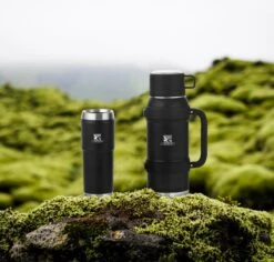 MacGyver RVS Thermoskan 1.5 Ltr – RVS Thermosbeker 0,55 Ltr - Langdurig Warm/koud - Zwart -Keukengerei Winkel 1200x1145