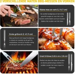 Saveur Royal® 35-delige Barbecue Gereedschapset In Roestvrij Staal - BBQ Grill Set Met Draagtas - Barbecuegerei-sets - Barbecue Accessoires Gereedschap - 35-delig -Keukengerei Winkel 1200x1170 5