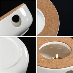 ConBlom Keramische Theepot, Warmer, Theewarmer, Koffiewarmer, Stoofje, Met Kurk-stoofje, Theepot Basis, Theefornuis, Melkwarmer Voor Thuis, Café, Theemelk (zonder Kaars En Theepot) -Keukengerei Winkel 1200x1199 17