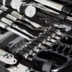 Mountain Jack® 40-Delige Luxe BBQ Grill Accessoires Set In Roestvrij Staal – Barbecue Gereedschap – Tangenset, Vlees Thermometer, Vleestang, Borstel, Spiezen, Vleesmes, Vleesvork 20 Mountain Jack® 40-Delige Luxe BBQ Grill Accessoires Set In Roestvrij Staal – Barbecue Gereedschap – Tangenset, Vlees Thermometer, Vleestang, Borstel, Spiezen, Vleesmes, Vleesvork -Keukengerei Winkel 1200x1199 21