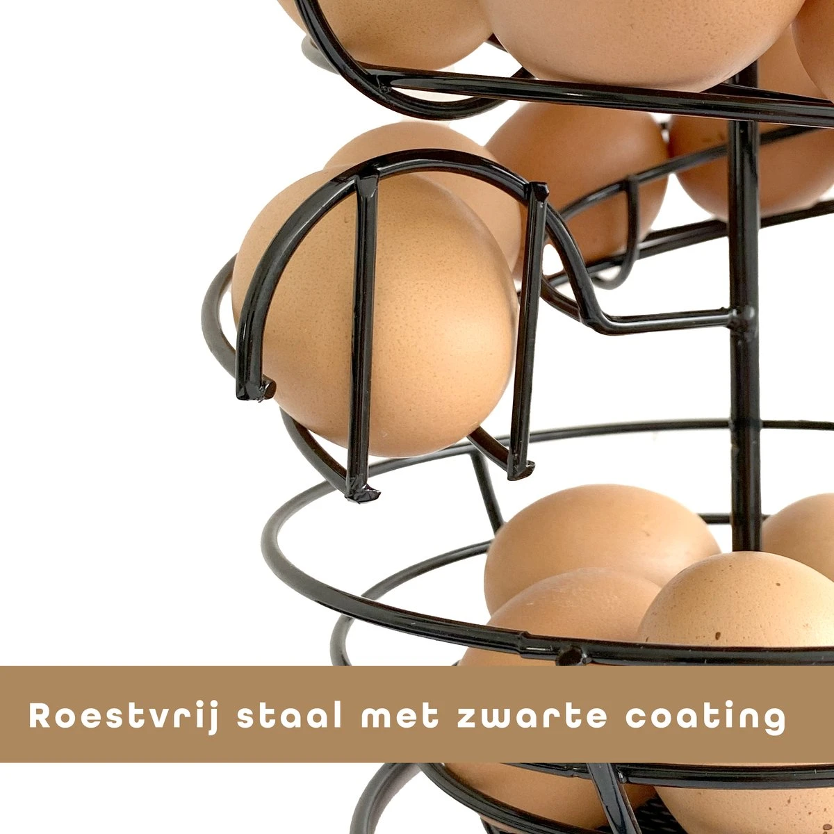 Eiermand – Eierrek – Eierhouder – Eieren – Zwart - Pasen - Tot 40 Eieren - BAULK® 4 Eiermand – Eierrek – Eierhouder – Eieren – Zwart - Pasen - Tot 40 Eieren - BAULK® - Afbeelding 2