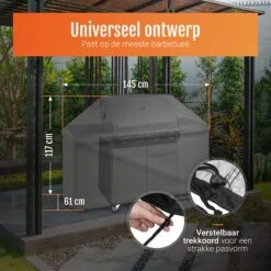 GrillX Barbecue Hoes - 145 X 61 X 117cm - BBQ Hoes Waterdicht - Beschermhoes Inclusief Trekkoord - BBQ Accesoires -Keukengerei Winkel 1200x1200 1241