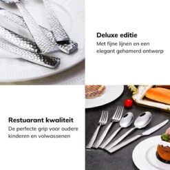 Deleca 6 Persoons Bestekset Deluxe (30-delig) - Vorken, Lepels En Messen - Vaatwasserbestendig - Gehamerd - Zilver / RVS 15 Deleca 6 Persoons Bestekset Deluxe (30-delig) - Vorken, Lepels En Messen - Vaatwasserbestendig - Gehamerd - Zilver / RVS -Keukengerei Winkel 1200x1200 128