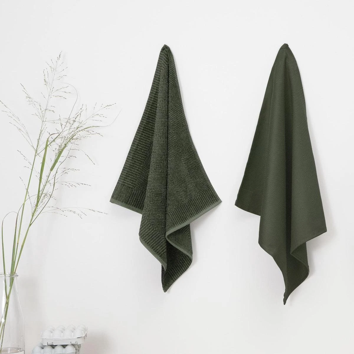 DDDDD Cisis - 2x Theedoek & 2x Keukendoek - Laurel 5 DDDDD Cisis - 2x Theedoek & 2x Keukendoek - Laurel - Afbeelding 4