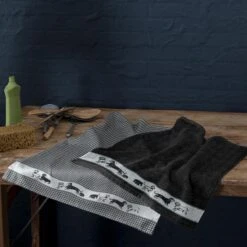 DDDDD Saar - 2x Theedoek & 2x Keukendoek - Black -Keukengerei Winkel 1200x1200 22