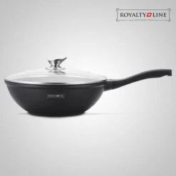 Royalty Line Marble Coating Wok - Met Glazen Deksel - Zwart - 30 Cm -Keukengerei Winkel 1200x1200 356
