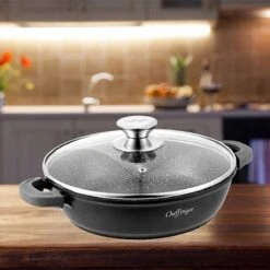 Cheffinger 28cm Lage Kookpot / Braadpan - CF-SC28 -Keukengerei Winkel 1200x1200 480