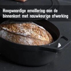 Gietijzeren Braadpan - Sudderpan Zwart Van Daumonet - Ovaal - Ø 29 Cm - 3 Liter - 100% PFAS & PFOA Vrij - Emaille - Geschikt Voor Alle Warmtebronnen - Elektrisch - Gas - Halogeen - Inductie - Keramisch - Vaatwasserbestendig 21 Gietijzeren Braadpan - Sudderpan Zwart Van Daumonet - Ovaal - Ø 29 Cm - 3 Liter - 100% PFAS & PFOA Vrij - Emaille - Geschikt Voor Alle Warmtebronnen - Elektrisch - Gas - Halogeen - Inductie - Keramisch - Vaatwasserbestendig -Keukengerei Winkel 1200x1200 576