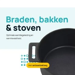 MOA Gietijzeren Braadpan - Inhoud 7,1 Liter - 29CM - Rond - Alle Warmtebronnen - Ook Voor Inductie - Gewicht 7,6 Kg - Zwart - MC29B 14 MOA Gietijzeren Braadpan - Inhoud 7,1 Liter - 29CM - Rond - Alle Warmtebronnen - Ook Voor Inductie - Gewicht 7,6 Kg - Zwart - MC29B -Keukengerei Winkel 1200x1200 707