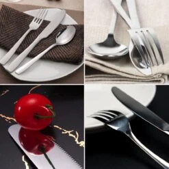 Deleca 12 Persoons Bestekset (72-delig) - Lepels, Messen, Vorken & Steakmessen - Vaatwasserbestendig - Zilver / RVS -Keukengerei Winkel 1200x1200 74