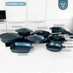 Westinghouse Performance Series - Wokpan Inductie - 28cm Luxe Wok Met Deksel - Blauw - Geschikt Voor Alle Warmtebronnen -Keukengerei Winkel 1200x1200 740