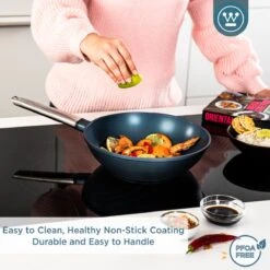 Westinghouse Performance Series - Wokpan Inductie - 28cm Luxe Wok Met Deksel - Blauw - Geschikt Voor Alle Warmtebronnen -Keukengerei Winkel 1200x1200 741