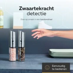 101Products Peper- & Zoutmolen Elektrisch - USB Oplaadbaar - Pepermolen - Zoutmolen - RVS -Keukengerei Winkel 1200x1200 752