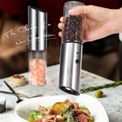 101Products Peper- & Zoutmolen Elektrisch - USB Oplaadbaar - Pepermolen - Zoutmolen - RVS -Keukengerei Winkel 1200x1200 753