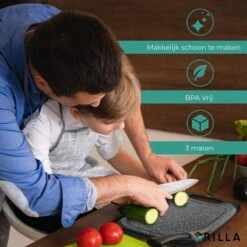 Grilla Snijplankenset - 3 Stuks - Marmer Look - Snijplank Set Kunststof -Keukengerei Winkel 1200x1200 768