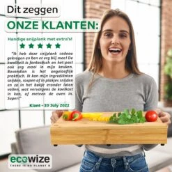 Ecowize 3-in-1 Bamboe Snijplank Met Opvangbak - Snijplank Hout Incl. 3 Roestvrijstalen Opvangbakjes Met Bamboe Deksel, 4 Inzetbare Raspen - Groentesnijder, Hakblok, Borrelplank, Tapasplank, Broodplank - 40x30cm - Duurzaam Cadeau -Keukengerei Winkel 1200x1200 785