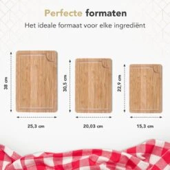 Rochester Snijplanken Hout – Borrelplank – Serveerplank - 3-Delig – Organisch Bamboe – Luxe Design – Hygienisch En Duurzaam -Keukengerei Winkel 1200x1200 806