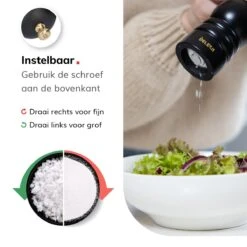 Deleca Luxe Peper En Zoutmolen Set - Met Geschenkdoos - Zout / Pepermolen - Rubberhout - Zwart & Goud 18 Deleca Luxe Peper En Zoutmolen Set - Met Geschenkdoos - Zout / Pepermolen - Rubberhout - Zwart & Goud -Keukengerei Winkel 1200x1200 812