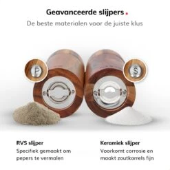 Deleca Luxe Peper En Zoutmolen Set - Zout / Pepermolen - Handmatig - Met Navul Lepel & Geschenkdoos - Acacia Hout - Rond 24 Deleca Luxe Peper En Zoutmolen Set - Zout / Pepermolen - Handmatig - Met Navul Lepel & Geschenkdoos - Acacia Hout - Rond -Keukengerei Winkel 1200x1200 827