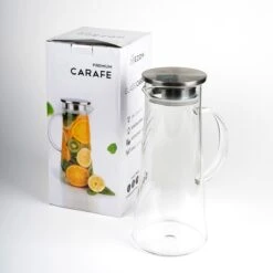 MÊZON® Schenkkan - Glazen Waterkan - Waterkaraf Voor Fruitwater - Multifunctionele Decanteer Karaf - Kan Met Deksel - 1.5L Capaciteit -Keukengerei Winkel 1200x1200 920