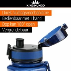 Drinkfles Herbruikbare Waterfles | 500 Ml Donker Blauw | Vaatwasserbestendig Drinkbus Bidon | King Mungo KMDF004 -Keukengerei Winkel 1200x1200 934