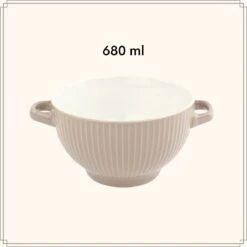 OTIX Soepkommen - Set Van 6 - Met Oor - Stapelbaar - Aardewerk - 680 Ml - 6 Kleuren -Keukengerei Winkel 1200x1200 987
