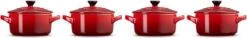 Le Creuset Aardewerken Mini Pannetjes Set Van 4 Stuks Kersenrood 8 Le Creuset Aardewerken Mini Pannetjes Set Van 4 Stuks Kersenrood -Keukengerei Winkel 1200x184