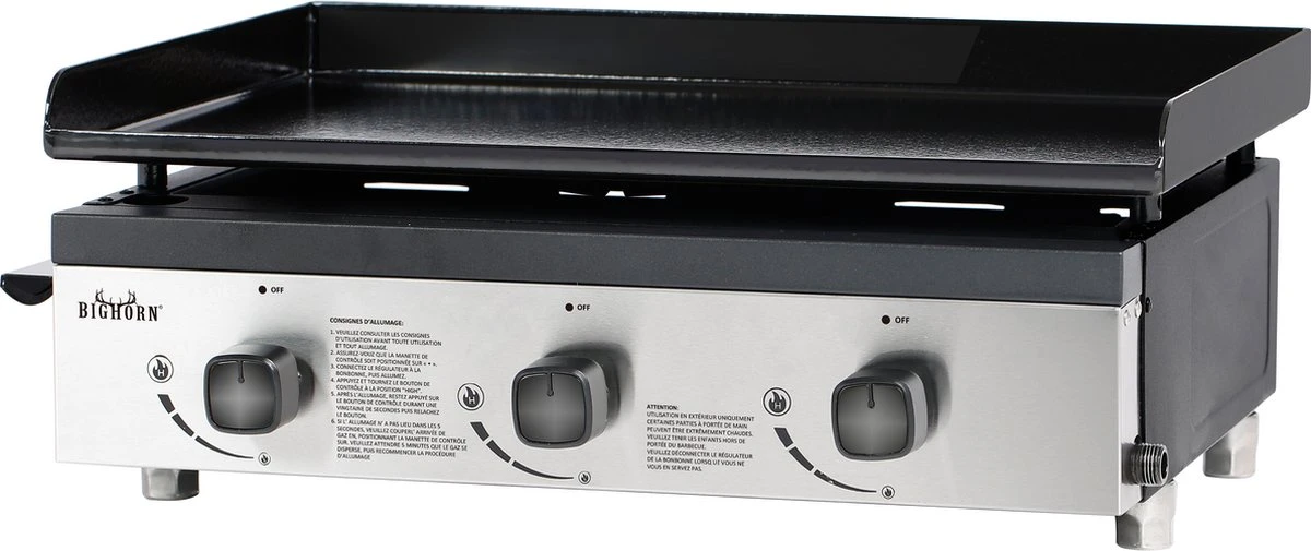 Bighorn Plancha Grill - Gasbarbecue – Tabletop – Draagbaar – 3 Branders 12 Bighorn Plancha Grill - Gasbarbecue – Tabletop – Draagbaar – 3 Branders - Afbeelding 10