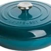 Le Creuset Braadpan Campagnard Signature Deep Teal - ø 30 Cm / 3.5 Liter -Keukengerei Winkel 1200x574 3