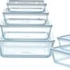Pyrex - Cook & Freeze Schaal Met Deksel Set Van 8 Stuks - Transparant/Wit