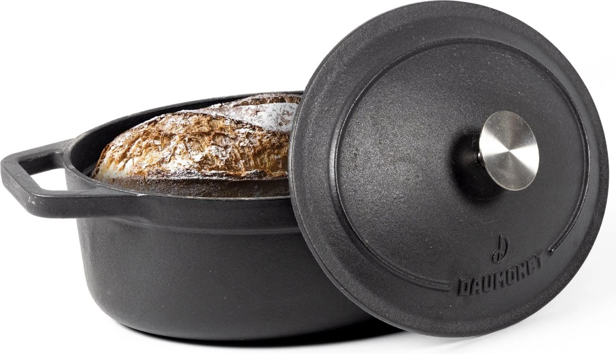 Gietijzeren Braadpan - Sudderpan Zwart Van Daumonet - Ovaal - Ø 29 Cm - 3 Liter - 100% PFAS & PFOA Vrij - Emaille - Geschikt Voor Alle Warmtebronnen - Elektrisch - Gas - Halogeen - Inductie - Keramisch - Vaatwasserbestendig 3 Gietijzeren Braadpan - Sudderpan Zwart Van Daumonet - Ovaal - Ø 29 Cm - 3 Liter - 100% PFAS & PFOA Vrij - Emaille - Geschikt Voor Alle Warmtebronnen - Elektrisch - Gas - Halogeen - Inductie - Keramisch - Vaatwasserbestendig
