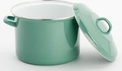 Lite-Body Magnus Soeppan/Stamppotpan Met Deksel - 24cm/8l - Emaille - Olijf Groen -Keukengerei Winkel 1200x698 1