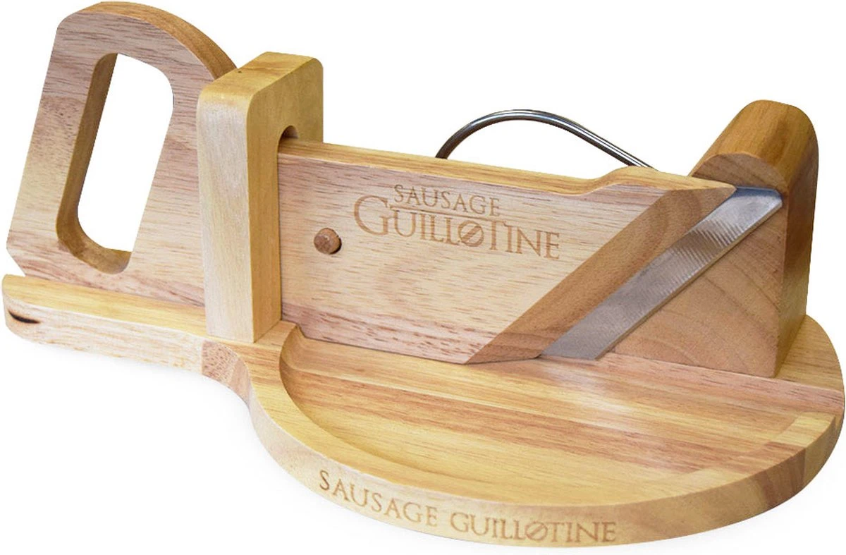MikaMax Worst Guillotine - Worstsnijder - Worst Snijplank - Sausage Guillotine - Makkelijk Schoon Te Maken - RVS Mes - Bamboe - 30 X 19cm 6 MikaMax Worst Guillotine - Worstsnijder - Worst Snijplank - Sausage Guillotine - Makkelijk Schoon Te Maken - RVS Mes - Bamboe - 30 X 19cm - Afbeelding 4