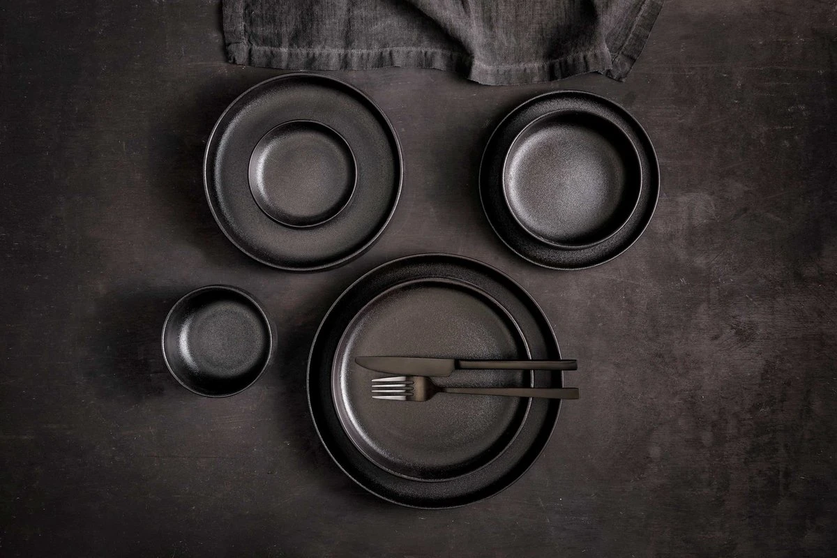 Maastricht Porselein Serviesset Universe Porselein 6-persoons 24-delig Zwart 9 Maastricht Porselein Serviesset Universe Porselein 6-persoons 24-delig Zwart - Afbeelding 7